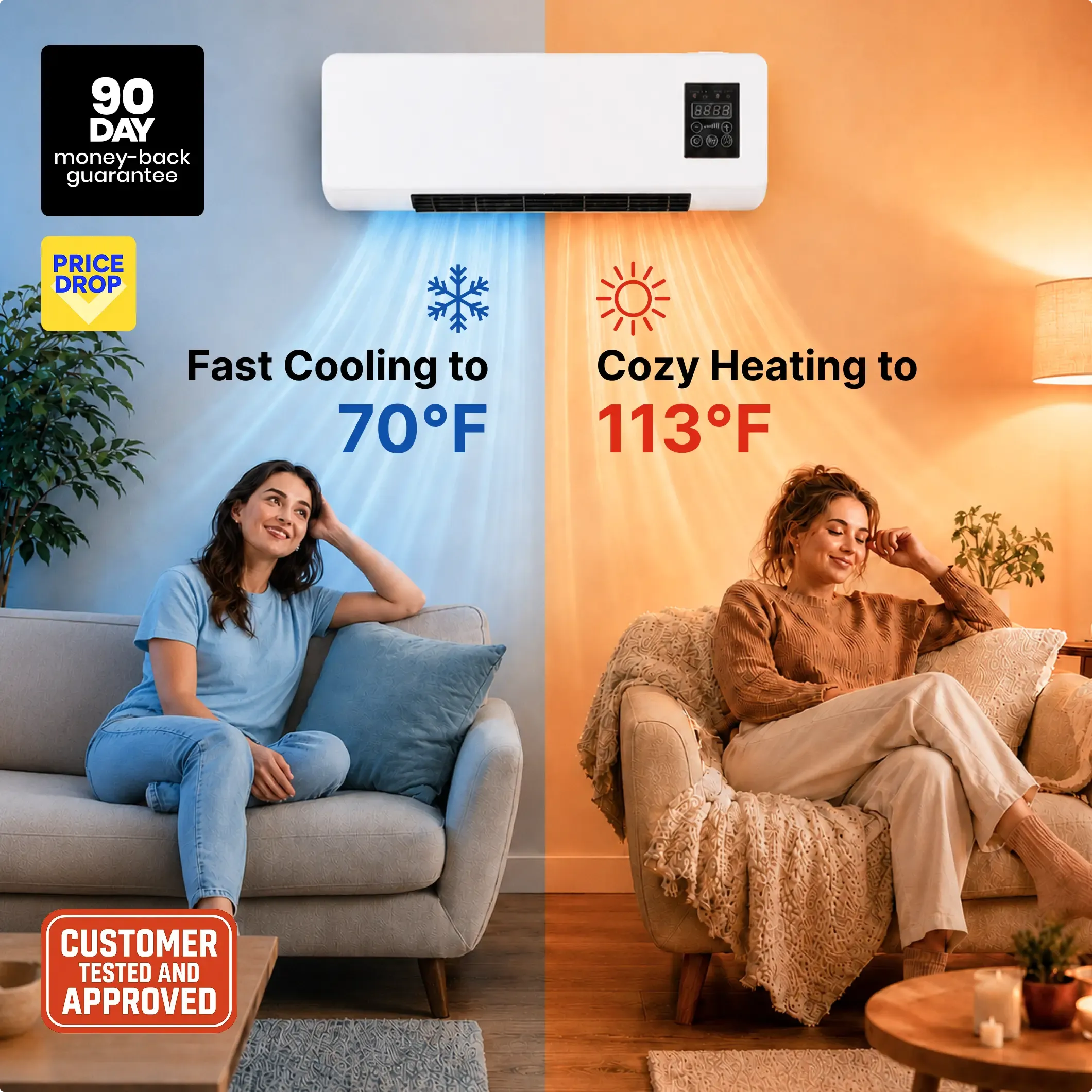 Randaoma portable air conditioner — cools and heats without installation